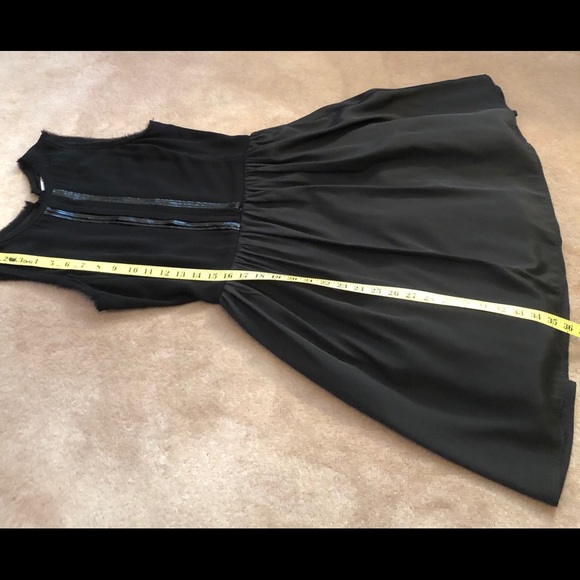 Jessica Simpson Fit & Flare Black Dress Tulle Sz 6 - Picture 6 of 8